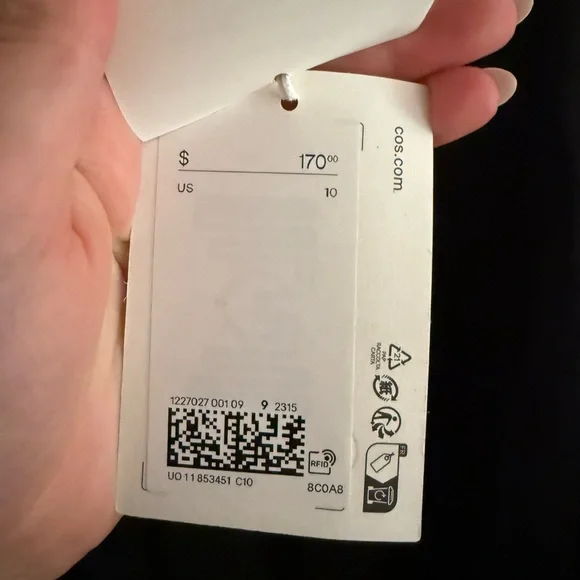 COS Black Tie Waist Dress - Picture 6 of 6